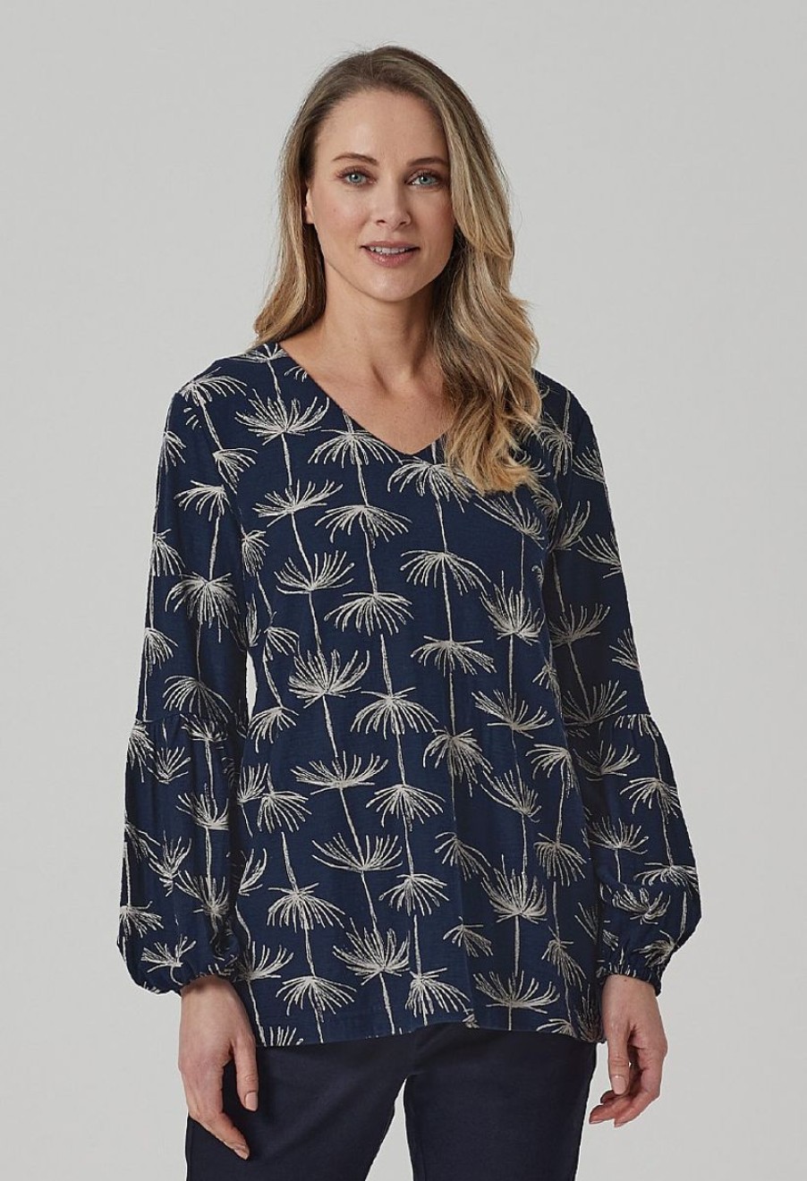 Clothing Adini  | Curacao Print Rosa Tunic Navy