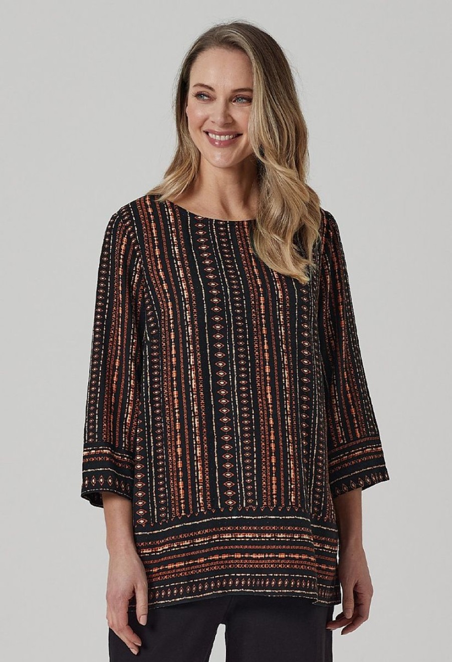 Clothing Adini  | Auli Stripe Dara Tunic Black