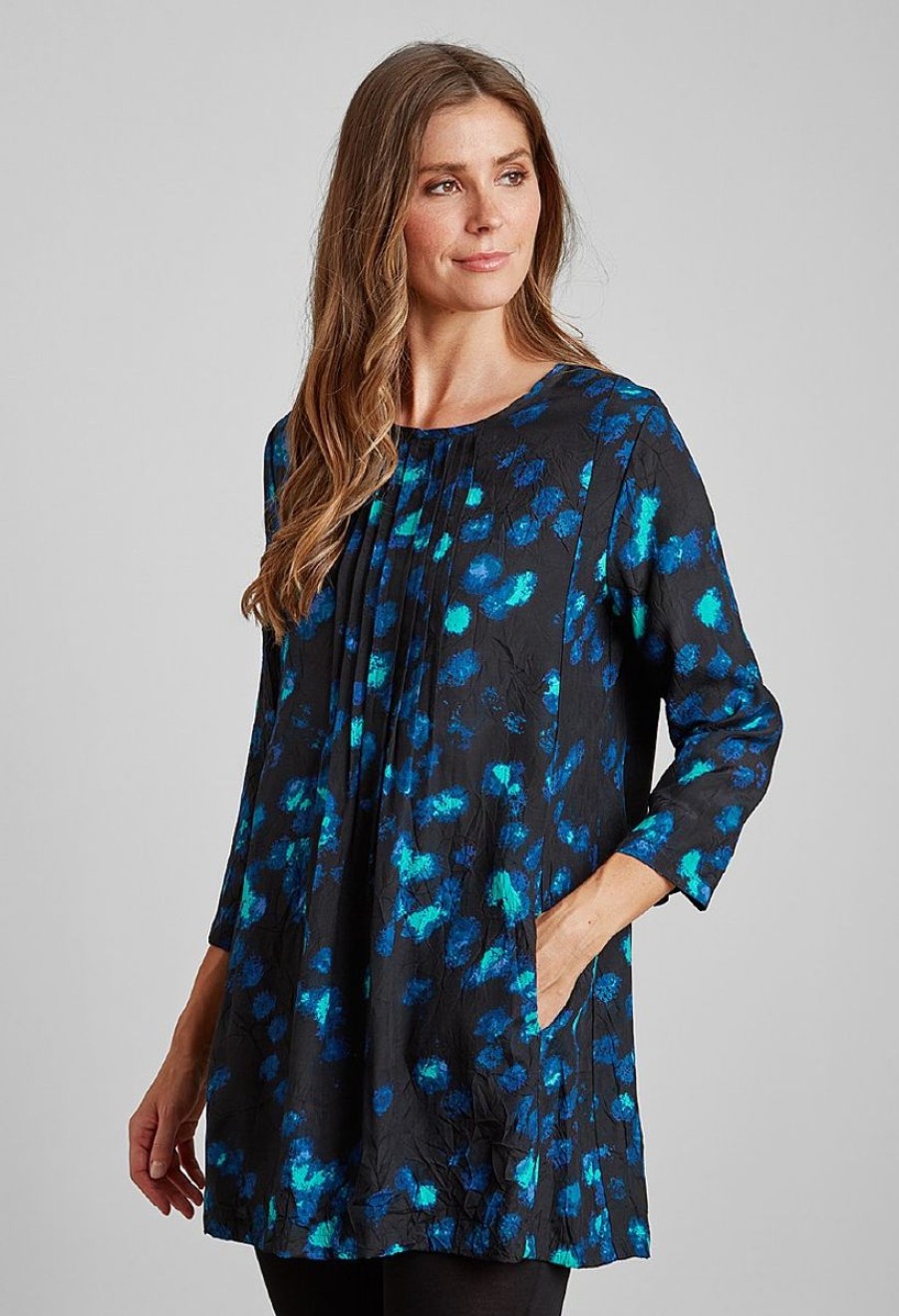 Clothing Adini  | Celestial Print Carina Tunic Navy Mix