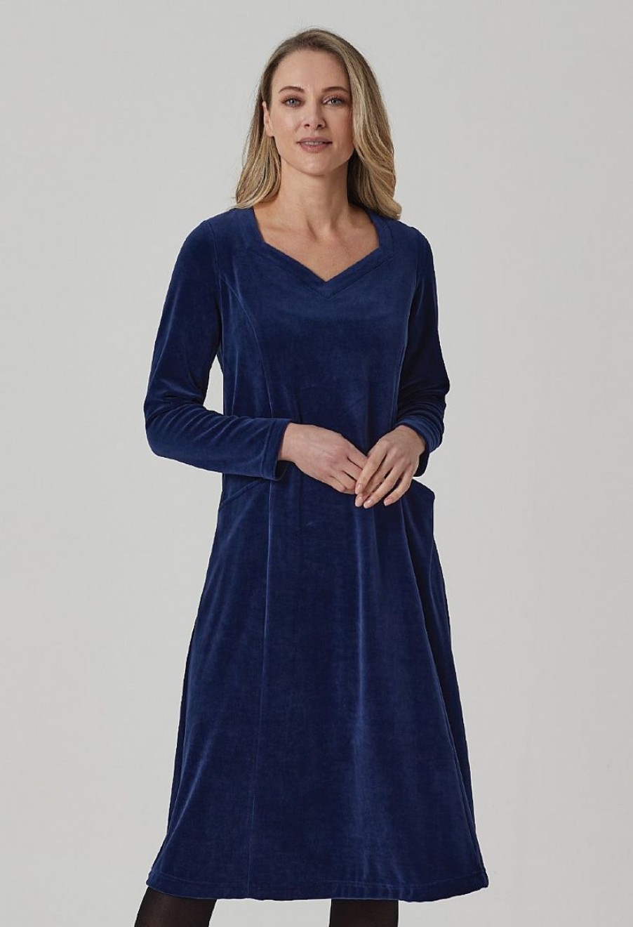 Clothing Adini  | Velvet Monika Dress Sapphire